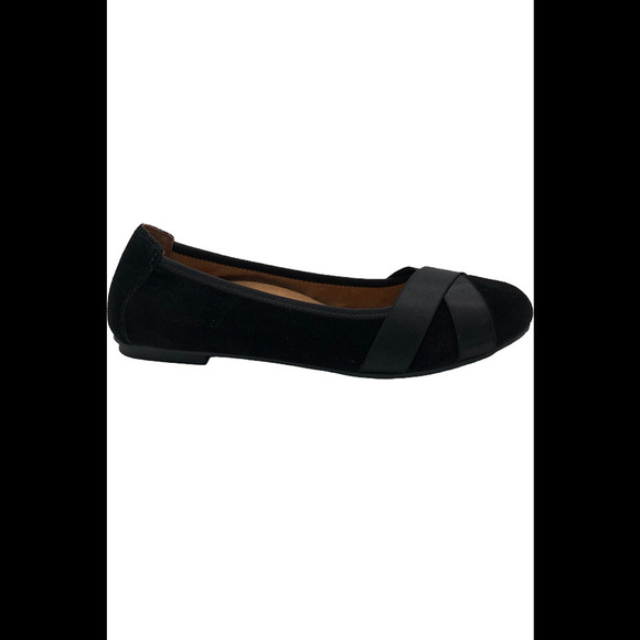 Vionic Women's Suede Flats Maria Black - Medium - Picture 1 of 4